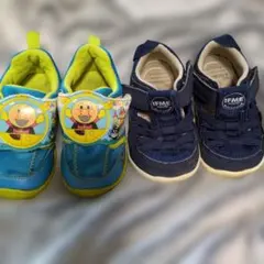 IFME アンパンマン キッズシューズ サンダル青/水色　2足セット　14センチ