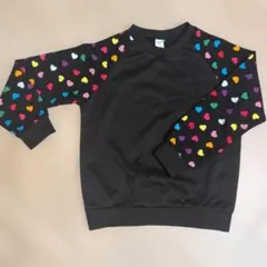 SHEIN ハート柄袖 トレーナー 7Y　120サイズ