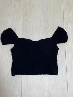 searoomlynnブラック フリル付きベアトップ