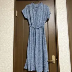 GLACIER 花柄 半袖 ロングワンピース Sサイズ