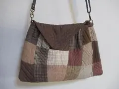 （注）紐無しです　パッチワーク　ショルダーバッグ　ハンドメイド