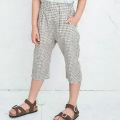 アプレレクール　お花ボタン　テーパードパンツ　7分丈　90cm