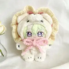 【お値下げ中】 ボンネット ぬい服 フリル レース ピンク