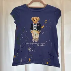 POLO RALPH LAUREN ポロベア ペイントTシャツ 青