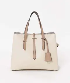 ROSE SKO チャーム付ミドルバッグ Msize アイボリー