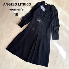 【アンジェロ・リトリコ】ヴィンテージ ワンピース パフスリーブ 希少 L 美品