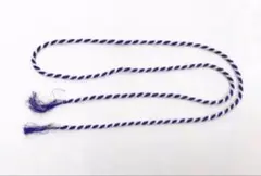 ひも◇丸紐◇紫白◇約105cm◇房つき-1
