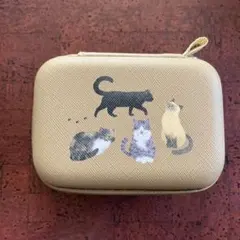 KALDI 猫デザインの収納ケース　ガジェットケース