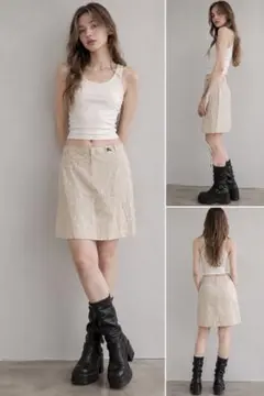 Burberrys’ 80’s Vintage Linen Midi Skirtのサムネイル