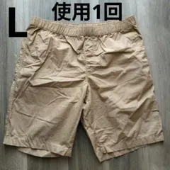 無印良品 洗いざらしブロードイージーショートパンツ ライトベージュ L