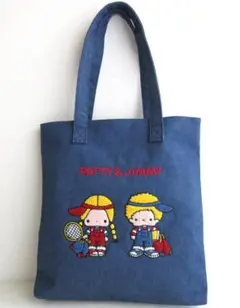 PATTY & JIMMY トートバッグ デニム地 刺繍懐かしいパティ&ジミーのサムネイル