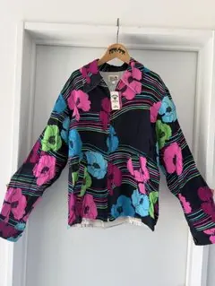 極美品＊フランクアンドアイリーン BARRY コットンスキッパーシャツ 花
