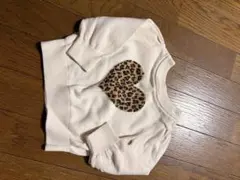 レオパード柄ハートニット半袖セーター babyGAP
