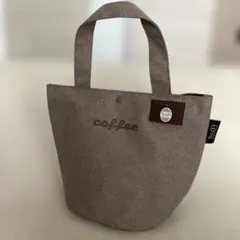 【新品・タグ付き】タリーズコーヒー オリジナル麻風ミニトートバッグ（ブラウン）のサムネイル