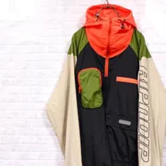 RIPNDIP ハーフジップ アノラック ナイロン ジャケット パーカー 袖ロゴ