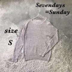 Sevendays =Sunday (S) 長袖ニット 綿 麻 薄手 シンプル
