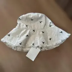 ZARA 花柄刺繍 バケットハット フリンジ付きのサムネイル