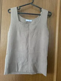 JEANASiS ノースリーブニット ベージュ