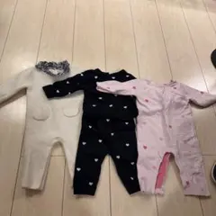 Jacadi ロンパース 12M 74cm ピンク 花柄 - メルカリ