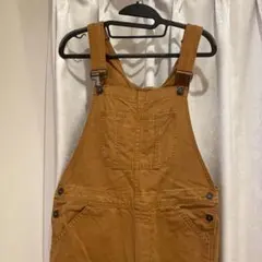 ブラウン コットン オーバーオール