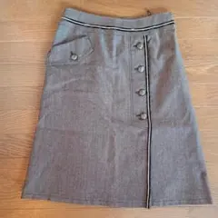TRANS WORK ボタン付きスカート 36