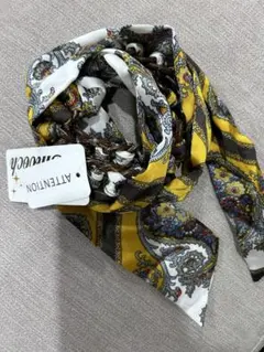 ペイズリー柄シルク風スカーフベルト