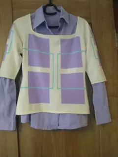 未着用☆REBCCA M.カシミアセーター☆同色ラベンダー色のシャツをお付けして