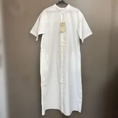 MUJI ホワイト シャツワンピース
