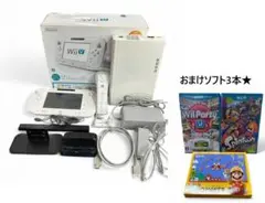 動作確認済 任天堂 Wii U プレミアムセット 32GB 白★ソフト3本付き