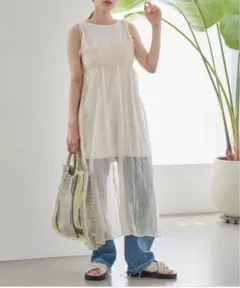 【kastane】シアーシャーリングワンピースセット