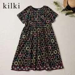 kilki キルキー　半袖ワンピース　花柄　ふんわり　シフォンワンピ　フレアのサムネイル
