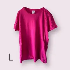 【美品】ピンク Tシャツ Lサイズ シンプル スポーツのサムネイル