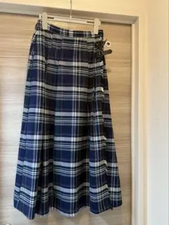 niko and...ニコアンド チェック柄 巻きスカート風　プリーツスカートL