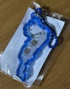 琵琶湖アクリルキーホルダー　みずどりステーション ブルー