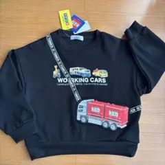 トミカ トラック　プリント 裏起毛 トレーナー　120サイズ