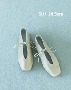 sui レースアップシューズ シルバー 24.5