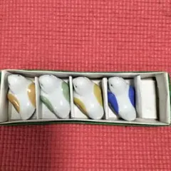 小鳥デザイン 陶器製箸置き 4個セット