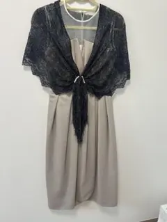 laboratory work お呼ばれワンピース　ベージュ　ビスチェ風　M