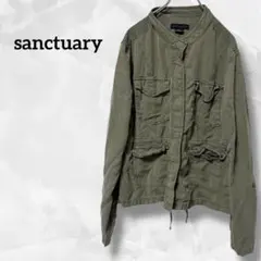 sanctuary カーキ 薄手ジャケット 長袖 アウター 春秋おしゃれ XL