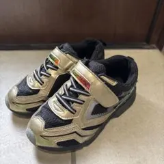 スーパースターバネのチカラ スニーカー 黒・金