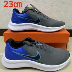 ①新品ナイキNIKE☆スターランナー23㎝アイアングレー/ブラックブルー012