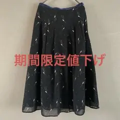 【新品タグ付き】MUVEIL ミュベール リネンスカート MUVEIL 美品 24AW ミュベール 花ジャガード ロング フレア