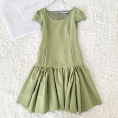 未使用級 フォクシー✨ギャザーフレアワンピース フレンチスリーブ 不織布カバー付