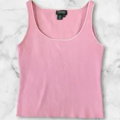 LAUREN RALPH LAUREN リブタンクトップ M ピンク 綿100のサムネイル