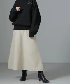 NANO universe（ナノ・ユニバース）総針ニットフレアスカート