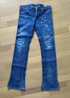 ガラアーベント ブーツカットデニム　ブルー　ダメージ加工 サイズMのサムネイル