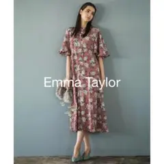Emma Taylor エマテイラー　バタフライスリーブフラワーワンピース