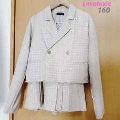 ラブトキシック　セットアップ　チェク柄⭐︎秋色　スーツ　ジャケット　ピンクベージュ