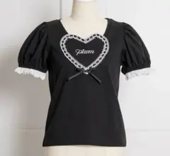 pium ♥ ハートリボンパフスリーブTシャツ - メルカリ