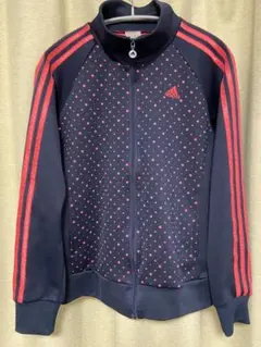 adidas ベイビーわるきゅーれ ドット 杉本ちさと Y2Kピンク ネイビーL